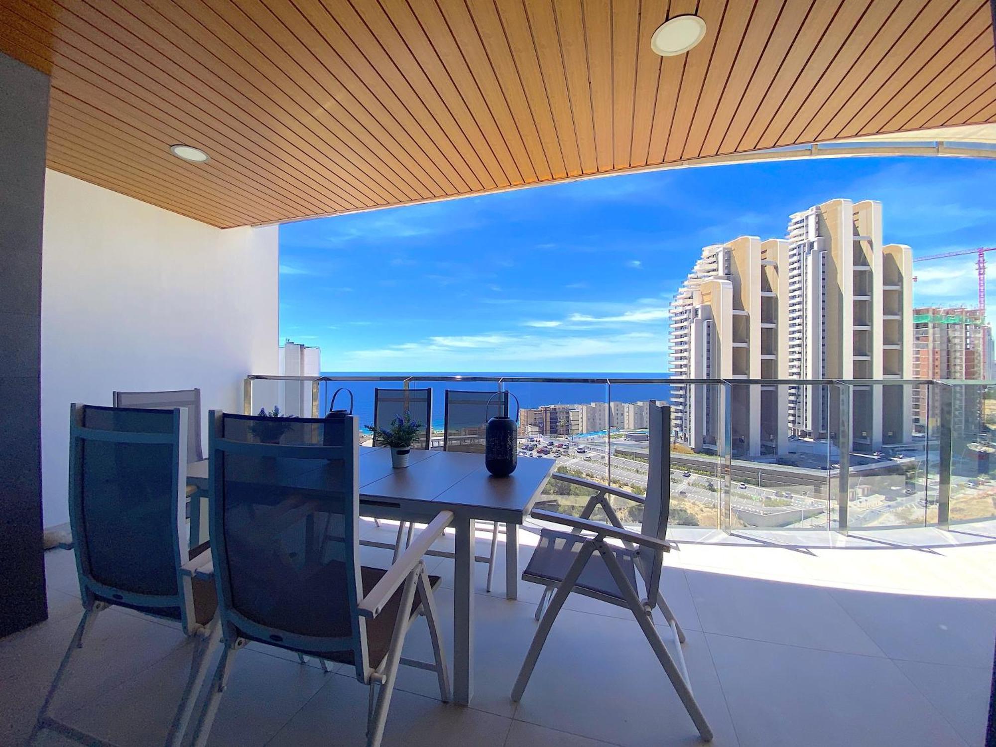 Lujoso Apartament Con Impresionantes Vistas Al Mar Benidorm Exteriör bild